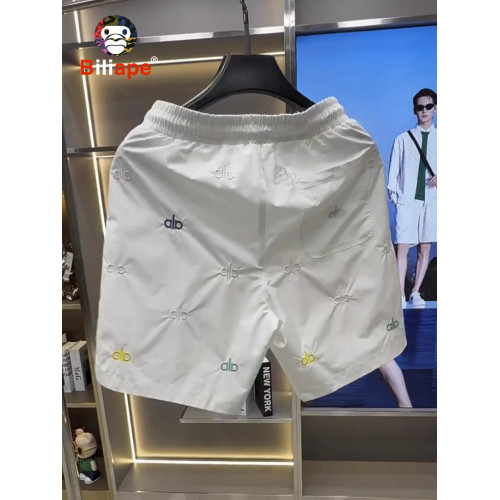 潮牌冰絲速乾短褲男士外穿夏季2026新款歐貨刺綉寬鬆五分褲子男款