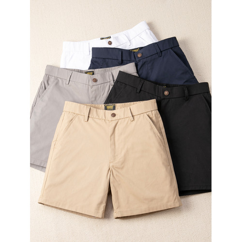 夏季新款休閒短褲男式歐美直筒修身大碼純色男工裝休閒短褲潮牌