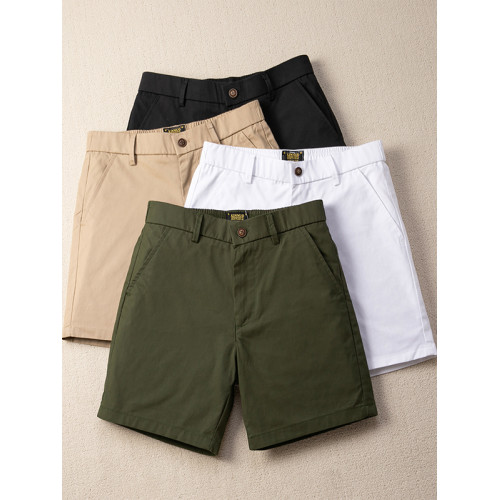 夏季新款休閒短褲男式歐美直筒修身大碼純色男工裝休閒短褲潮牌