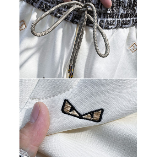 歐貨男士高級刺綉休閒短褲2026新款夏季潮牌外穿美式沙灘五分褲男