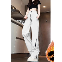 戶外登山防水沖鋒褲男女春秋厚款2025新款寬鬆直筒工裝休閒長褲子