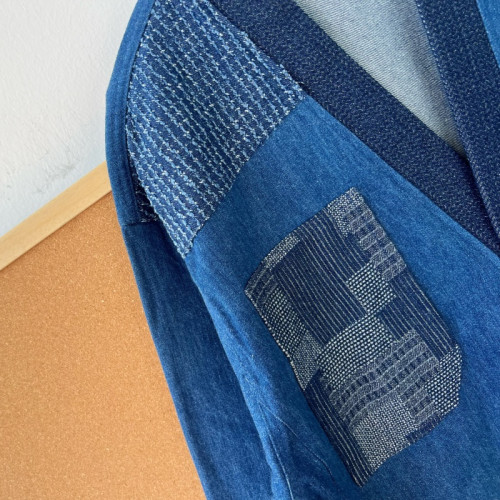 2Q1-33高貨！戶外貴牌高級感純棉牛仔外套日系顯瘦拼接復古Y25-9