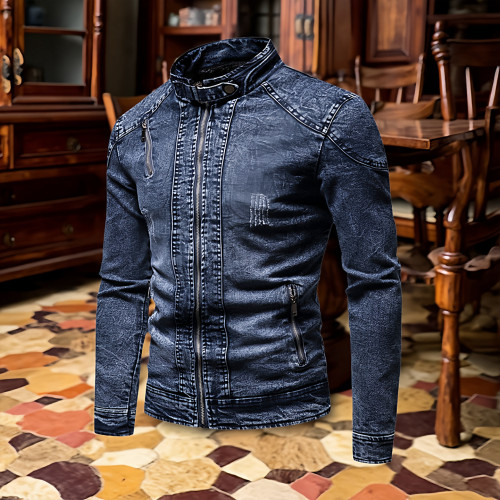 2026新款復古牛仔外套夾克男春秋冬季韓版薄款修身加絨帥氣牛仔衣