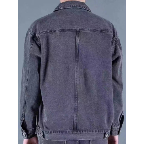 乾活穿牛仔外套男士加絨加厚大碼勞保工作服工裝秋冬季耐磨夾克服