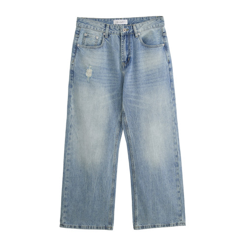 男笙【A字直筒版型】春夏季高品質cleanfit直筒寬鬆休閒A字牛仔褲