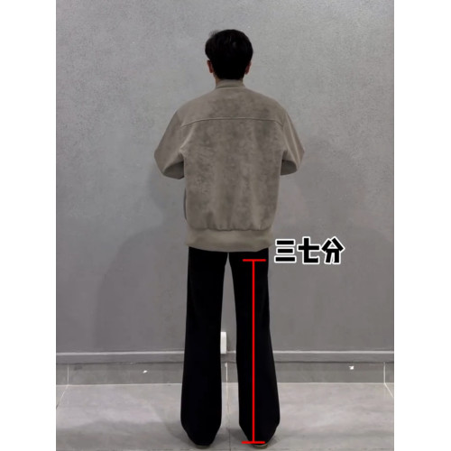 小個子提檔微喇牛仔褲男款冬季修身顯腿長加絨褲子黑色直筒彎刀褲