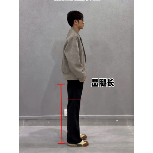 小個子提檔微喇牛仔褲男款冬季修身顯腿長加絨褲子黑色直筒彎刀褲