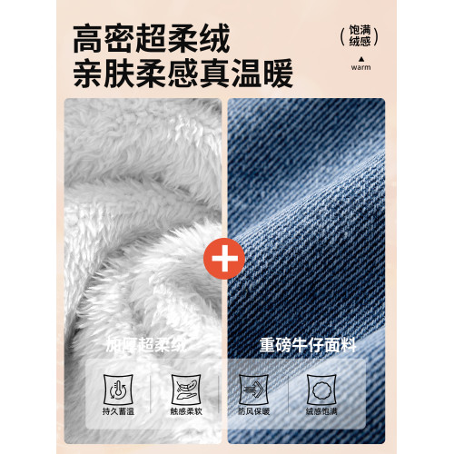 牛仔外套男款冬季新款寬鬆休閒藍色加絨加厚保暖復古水洗男生夾克
