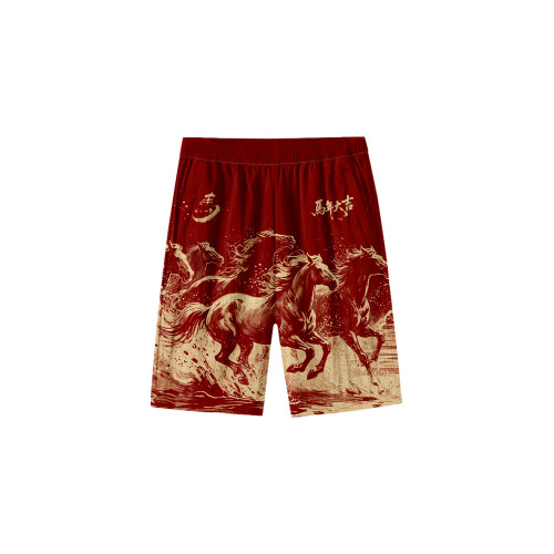 2026馬年新年本命年馬到成功春節速乾短褲子男士五分褲沙灘褲中褲 2026馬年新年本命年馬到成功春節速乾短褲子男士五分褲沙灘褲中褲