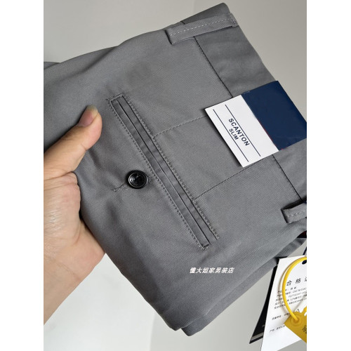 2025新款休閒褲男秋冬厚款商務休閒微彈男直筒透氣百搭上班長褲