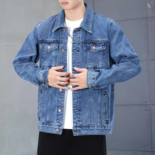 2026春秋款乾活穿的耐磨耐髒牛仔外套男士多口袋寬鬆休閒工裝夾克