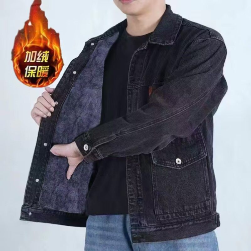 乾活穿的牛仔外套男勞保工作服春秋加肥加大銲工耐穿耐磨耐髒夾克