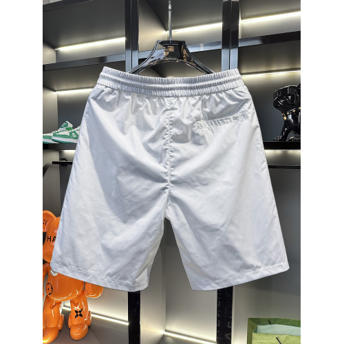 男士高級歐貨織帶冰絲休閒短褲2025新款夏季潮牌修身沙灘五分褲男