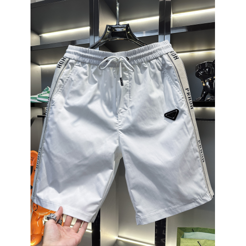 男士高級歐貨織帶冰絲休閒短褲2025新款夏季潮牌修身沙灘五分褲男