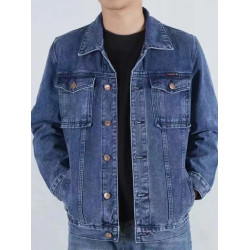 乾活牛仔外套男士秋冬加絨加厚休閒夾克勞保防燙耐磨工作服上衣