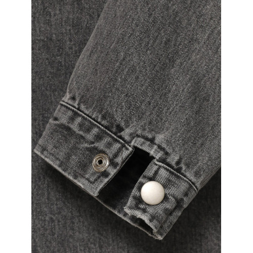 paragraph牛仔外套拉鍊簡約百搭寬鬆地球上衣男女韓國東大門