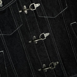 GXFortune 美式設計感明線飛機釦牛仔外套男女原牛廓形夾克上衣潮