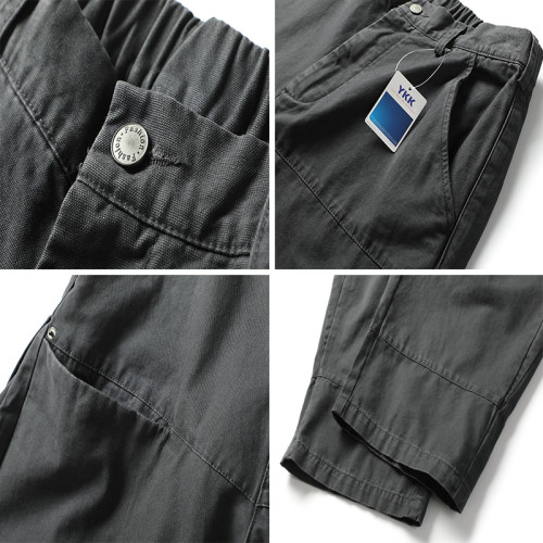 日系秋冬季復古重磅水洗工裝褲男潮牌寬鬆直筒伐木褲濶腿休閒長褲