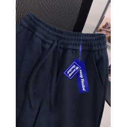 WASSUP美式純色運動時尚五分褲褲子男女街頭藏青色夏季休閒風短褲