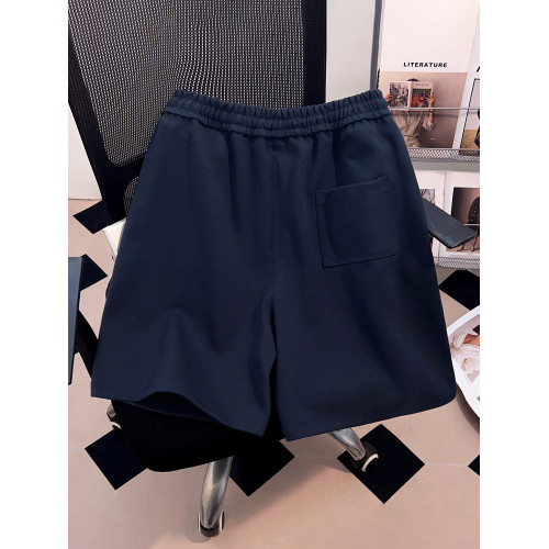 WASSUP美式純色運動時尚五分褲褲子男女街頭藏青色夏季休閒風短褲