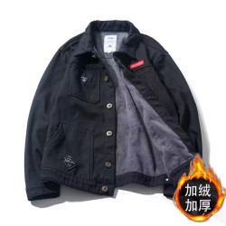 美式重磅復古工裝夾克男冬季乾活穿的加絨寬鬆工作耐髒耐磨外套潮