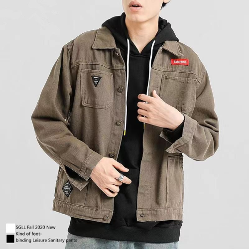 美式重磅復古工裝夾克男冬季乾活穿的加絨寬鬆工作耐髒耐磨外套潮