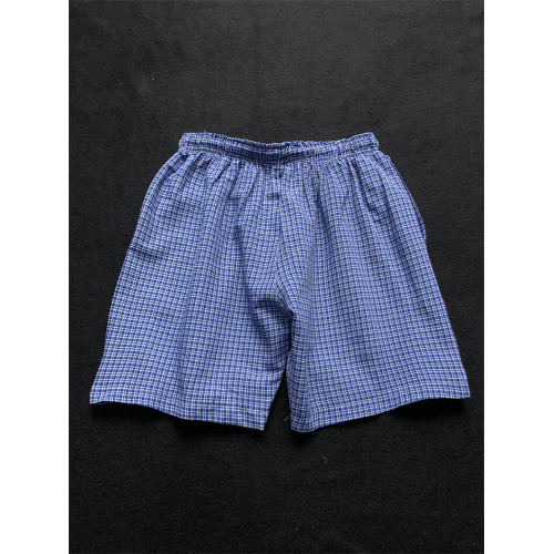 2026新款夏季薄款藍色格子短褲男生居家外穿五分褲子寬鬆休閒褲男