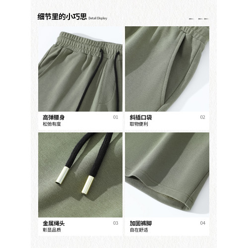 真維斯LIFE純棉休閒短褲男夏季藏青色寬鬆沙灘運動褲男士五分褲M