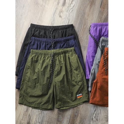 日單尾貨！戶外機能防水！夏季男士薄款透氣速乾運動健身沙灘短褲