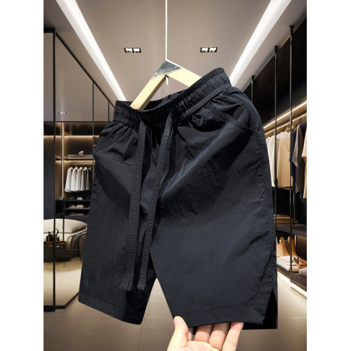 2025夏季新款純色男士五分褲速乾男生短褲美式中褲寬鬆情侶沙灘褲