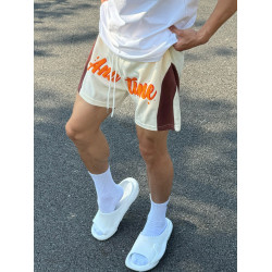 美式運動褲ANDTIME夏季寬鬆潮牌訓練三四分褲男跑步華夫格籃球褲