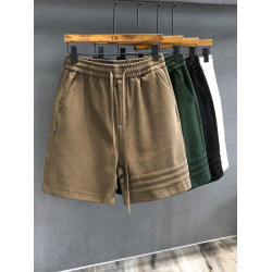 三條杠設計高級重磅運動休閒短褲男士褲子夏季寬鬆五分褲美式衛褲