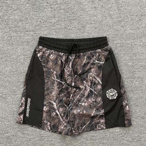 broken planet美式嘻哈潮牌夏季運動休閒撞色拼接迷彩沙灘短褲男