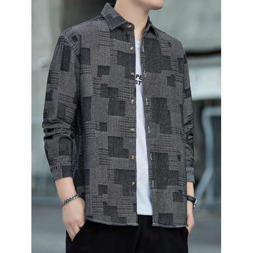 法婭茜牛仔外套男長袖夾克寬鬆春秋款耐磨耐穿工裝工作服休閒外套