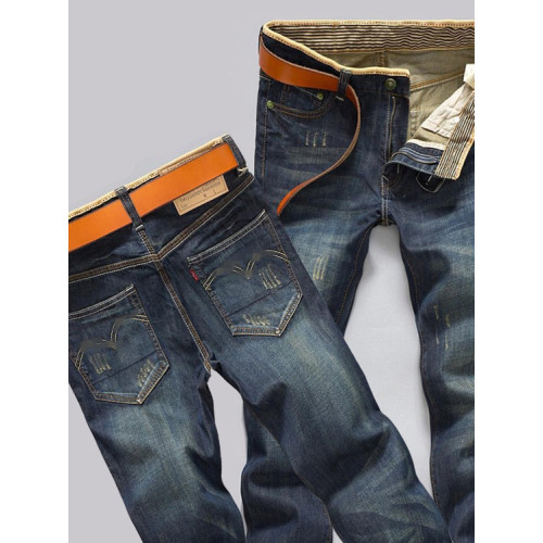 男士牛仔褲秋冬潮牌寬鬆復古風直筒褲春夏百搭青年休閒耐磨長褲子