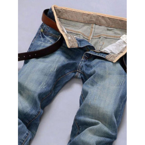 男士牛仔褲秋冬潮牌寬鬆復古風直筒褲春夏百搭青年休閒耐磨長褲子