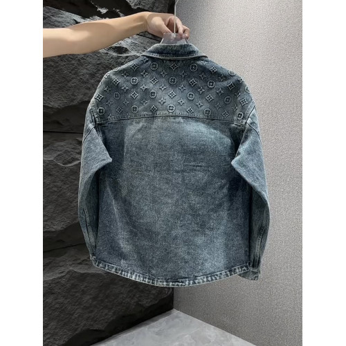 男裝2025新款繙領夾克男潮流水洗漸變色牛仔襯衣外套寬鬆春秋上衣 男裝2025新款繙領夾克男潮流水洗漸變色牛仔襯衣外套寬鬆春秋上衣