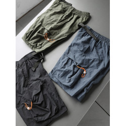 工裝機能風！速乾大口袋設計！夏季新款男士戶外運動濶腿直筒短褲