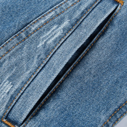 一線撤標撤櫃2025年春季新款時尚個性破洞織帶100%棉舒適牛仔外套