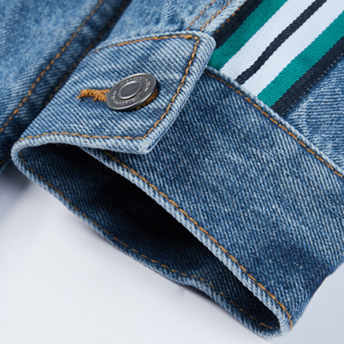 一線撤標撤櫃2025年春季新款時尚個性破洞織帶100%棉舒適牛仔外套