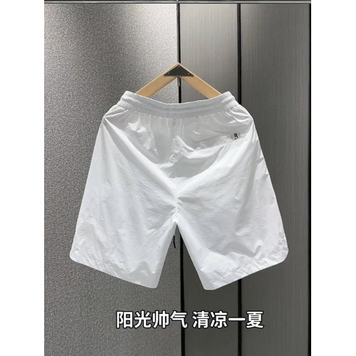 歐貨短褲男2025夏季透氣舒適薄款時尚純色百搭潮流男士休閒五分褲