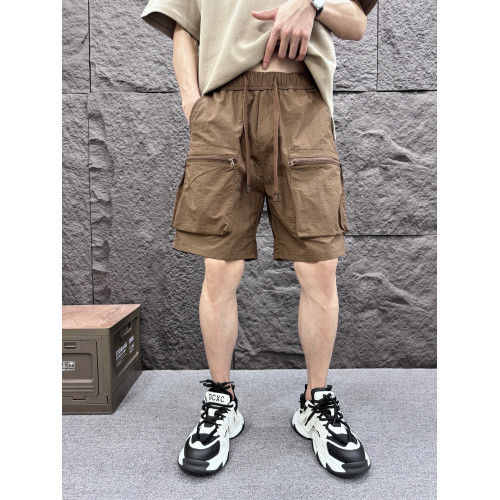 夏季戶外速乾工裝短褲拉鍊多口袋中褲寬鬆直筒五分褲透氣沙灘褲子 夏季戶外速乾工裝短褲拉鍊多口袋中褲寬鬆直筒五分褲透氣沙灘褲子