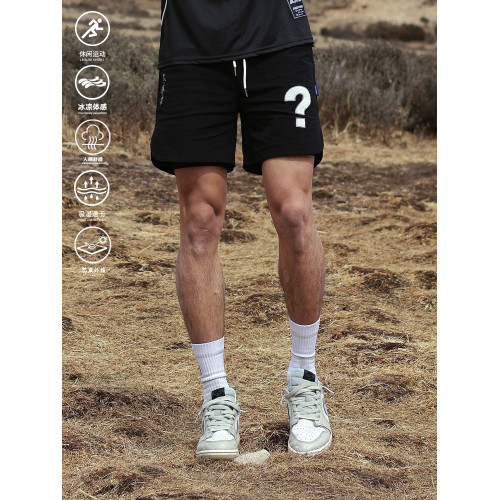 andtime美式籃球問號短褲實戰訓練運動褲夏季寬鬆透氣三四分褲潮