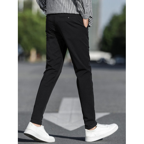 夏季九分褲男修身小腳褲男士休閒褲韓版潮流褲子男春夏薄款速乾褲