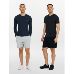 Oneup運動拼接彈力短褲男士夏季戶外跑步網球健身透氣黑灰色褲子