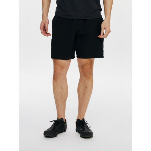 Oneup運動拼接彈力短褲男士夏季戶外跑步網球健身透氣黑灰色褲子