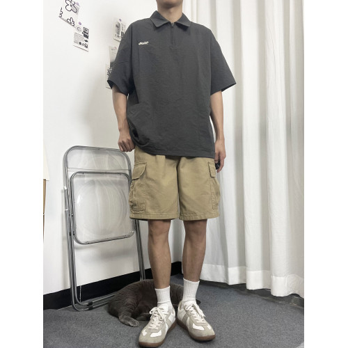 Mmel 工裝短褲男日系復古2025夏季新款寬鬆百搭潮牌五分褲休閒褲