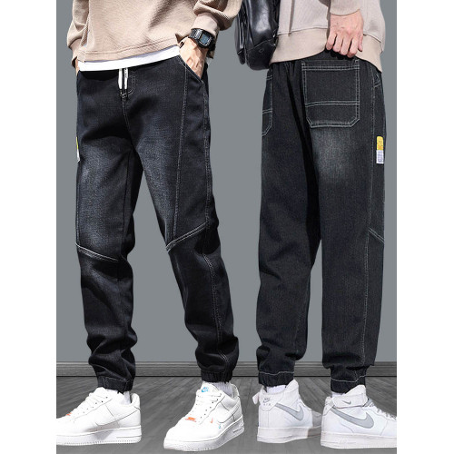 青少年牛仔套裝男士春秋冬季新款外套高初中學生潮流帥氣加絨加厚