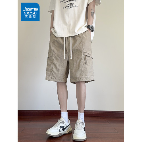 真維斯美式潮牌短褲男士夏季薄款休閒五分褲寬鬆運動褲大碼褲子男