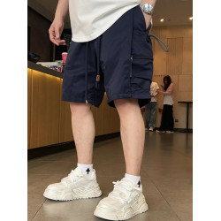 夏季美式潮牌工裝多口袋休閒短褲男士時尚戶外百搭直筒透氣五分褲